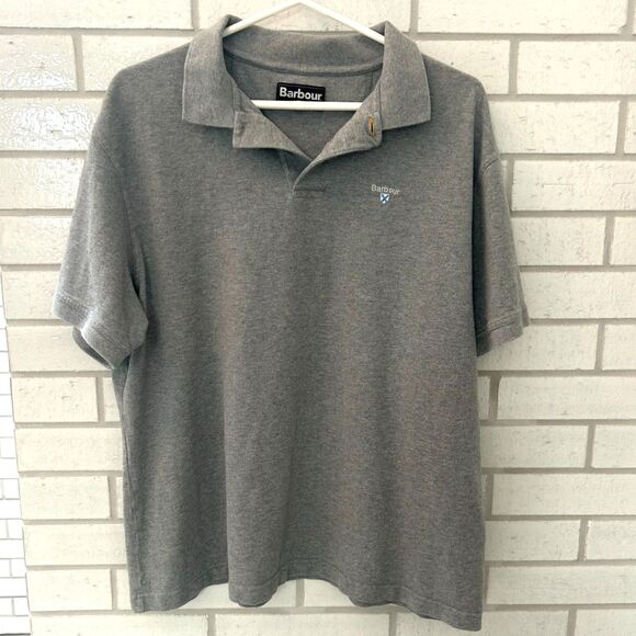 Barbour Other - Barbour Men's Gray Pique Polo Shirt, Size XXL